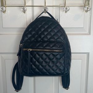Black leather mini bag